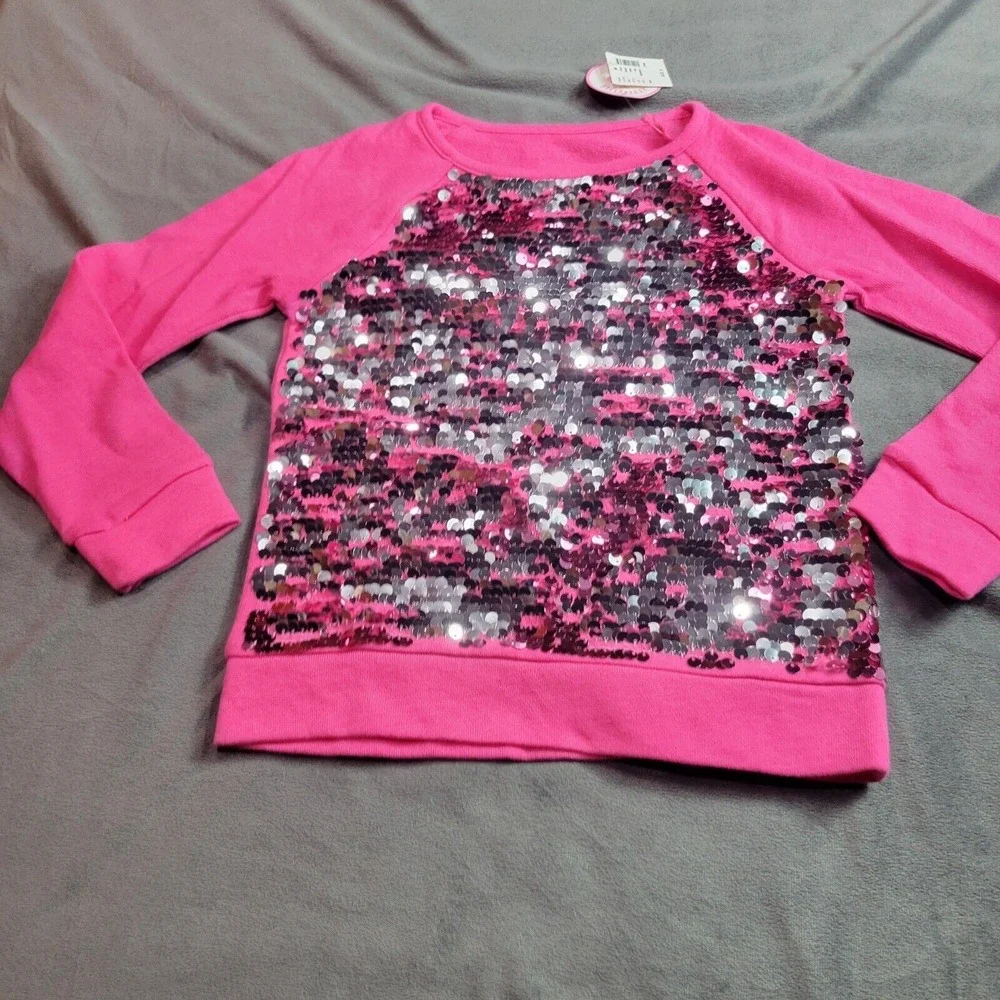 Justice Crop Top Girls 6 Shirt Burnout‎ Pink White Heathered Short Sleeve Tee 7